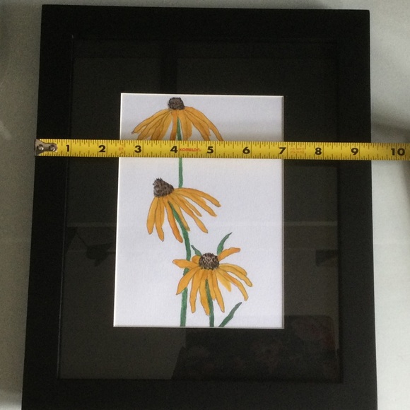 Framed Original Floral Watercolor Painting - Picture 2 of 6